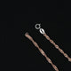 Stylish silver chain with rose gold highlights, designed for girls.