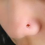 Load image into Gallery viewer, Classic Silver Nosepin with Red Sparkle
