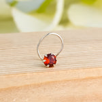 Load image into Gallery viewer, Classic Silver Nosepin with Red Sparkle
