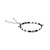 Girls' anklet featuring sterling silver with silver and black bead accents.