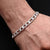 Boys' bracelet featuring a minimalist flat design in sterling silver.