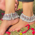 Load image into Gallery viewer, Authentic Silver Rajasthani Traditional Anklet - Heavy Design for Elegance.
