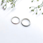 Load image into Gallery viewer, Simple yet Beautiful Silver Couple Rings with Central Design Detail.
