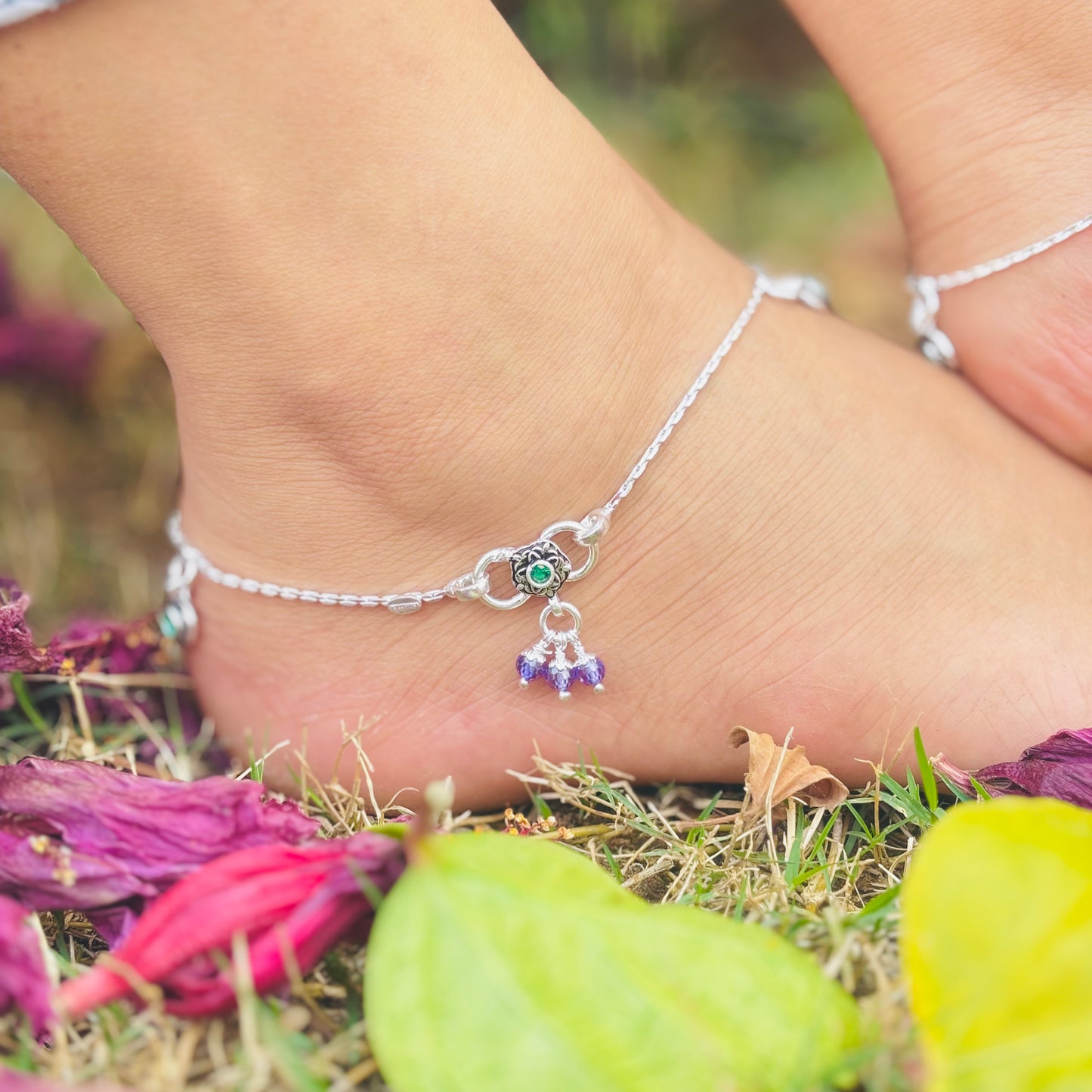 Simple Silver Anklet for a Sleek, Minimal Look.