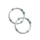 Silver baby kada with exclusive blue and yellow loops design.