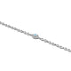 Sterling silver chain bracelet featuring an evil eye charm, designed for girls.