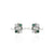 Elegant silver toe rings featuring the graceful beauty of green stones.