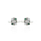 Elegant silver toe rings featuring the graceful beauty of green stones.