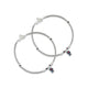 Silver anklets (pair) with positivity charm.