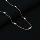 Elegant sterling silver chain featuring connecting links and subtle silver beads.