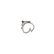 Stylish silver nose ring featuring traditional motifs