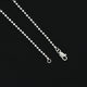 Stylish sterling silver chain adorned with shiny beads for girls.