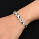 Silver bracelet adorned with crystals, named 'Glory,' designed for girls.