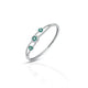 Green gem-studded 'Diva's Prestige' sterling silver kada bracelet.