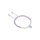 Girls' silver anklet featuring a trendy pink heart stone.