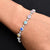 925 silver bracelet with exclusive round colorful gems for women.