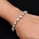 Elegant bracelet with round-cut ocean gems set in sterling silver for her.