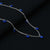 Elegant sterling silver chain featuring blue gem stones, perfect for boys.