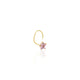 Stylish gold nosepin adorned with a beautiful pink gem