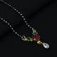 Charming 925 silver mangalsutra with premium gold plating and red gem.