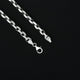 Stylish silver chain with a gentle, unified link design for boys.