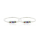 Silver bangles with a gorgeous, colorful center design.