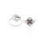 Beautifully designed silver toe rings showcasing pink stone details.