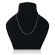 Sterling silver chain featuring blue gemstone accents, designed for boys.