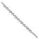 Sterling silver bracelet with CZ-studded half-moon charms, designed for her.