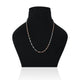 Silver chain with fashionable rose gold accents, perfect for girls.