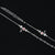 Elegant sterling silver anklet with small half moon and heart motif for girls.