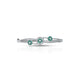 Sterling silver 'Diva's Prestige' kada bracelet with green gems.