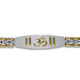 Elegant silver bracelet featuring a golden 'Om' symbol, tailored for boys.