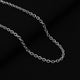 Elegant silver chain featuring a thin, simple pattern for boys.