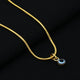 Elegant silver chain featuring a gold-plated evil eye pendant.