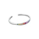 Sterling silver kada with rainbow radiance design for women.