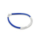 Elegant silver bracelet featuring a classical style with trendy blue elements for girls.