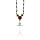 Elegant gold-plated 925 silver mangalsutra featuring red gemstone.