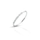 Sterling silver kada bracelet for her with CZ gems leaf design.