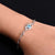 Boys' bracelet with a sleek sterling silver band and evil eye motif.