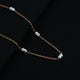 Sophisticated silver beads and rose gold linked chain, stylish and chic.