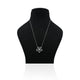 Silver blooming flower chain with pendant.