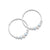 Sterling silver baby kada with blue and beige dotted beads.