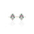 Elegant silver toe rings featuring enchanting emerald gemstone accents.