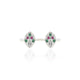 Elegant silver toe rings featuring enchanting emerald gemstone accents.