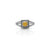 925 silver halo-style ring for girls with a golden yellow gem