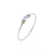 Elegant silver bangles featuring a vibrant, colorful center design.