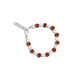 Elegant silver bracelet featuring genuine Rudraksha beads, tailored for men.