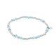 Trendy silver anklet highlighting a simple yet elegant bead design.