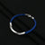 Stylish silver bracelet showcasing a beautiful Ranny blue detail.